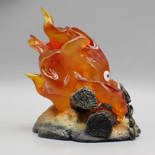 12cm Anime Character Calcifer Luminous Cartoon Action Figure Model Statue Collection Desktop Decoration Ornament Toys Kids Gift